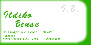 ildiko bense business card